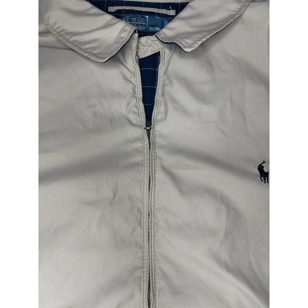 Polo Ralph Lauren Vintage Harrington Jacket Men 4XB BIG Beige Lined‎ Bomber READ
